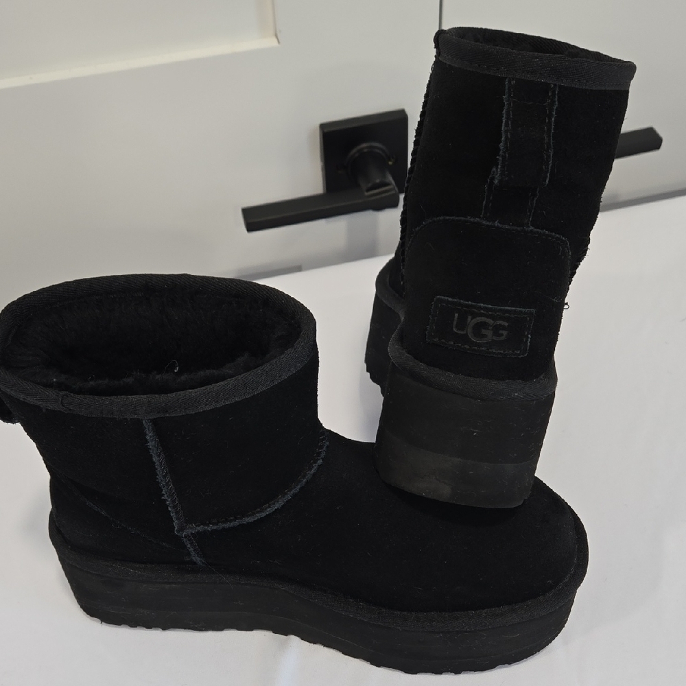 UGG Black Platform Boots